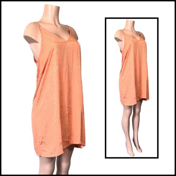 Nation LTD Penelope V Back Slip Dress in Tangerine SZ M $179 - Picture 10 of 11